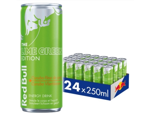 RED BULL 25CL LIME GREEN EDITION CURUBA/VLIERBLOESEM - 24ST