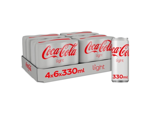 COCA COLA LIGHT 33CL CAN - 4X6 PACK