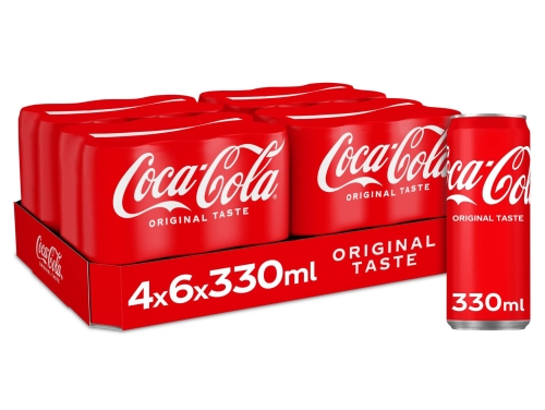 COCA COLA REG 33CL CAN - 4X6 PACK