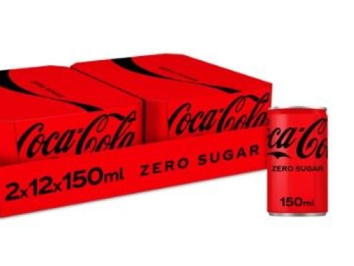 COCA COLA ZERO 15CL SLIM CAN - 2X12ST