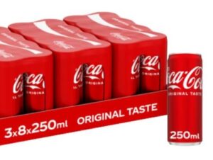 COCA COLA ZERO 25CL SLIM CAN - 3X8 PACK