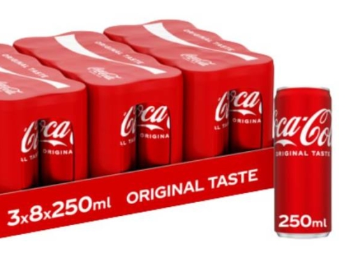 COCA COLA ZERO 25CL SLIM CAN - 3X8 PACK