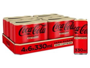 COCA COLA ZERO CAF FREE 33CL CAN - 4X6 PACK