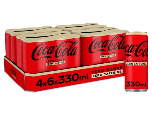 COCA COLA ZERO CAF FREE 33CL CAN - 4X6 PACK