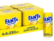 FANTA 33CL ZERO LEMON CAN - 4X6 PACK