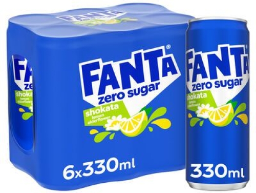 FANTA 33CL ZERO SHOKATA CAN - 4X6 PACK