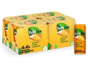 FUZE TEA 33CL MANGO GREEN TEA CAN - 4X6 PACK