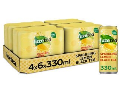 FUZE TEA 33CL SPARKLING CAN - 4X6 PACK