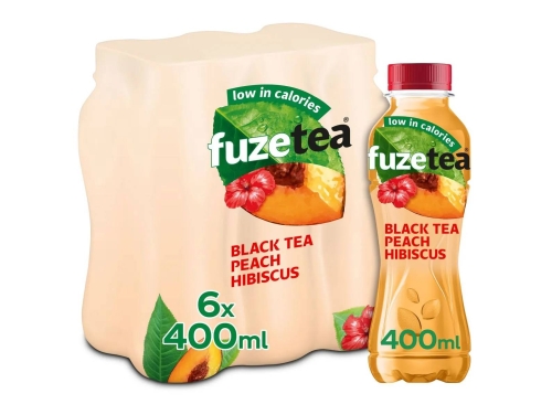 FUZE TEA 40CL PEACH HIBISCUS PET - 4X6 PACK