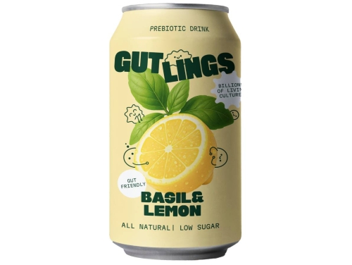 GUTLINGS BASIL & LEMON 33CL CAN - 12ST