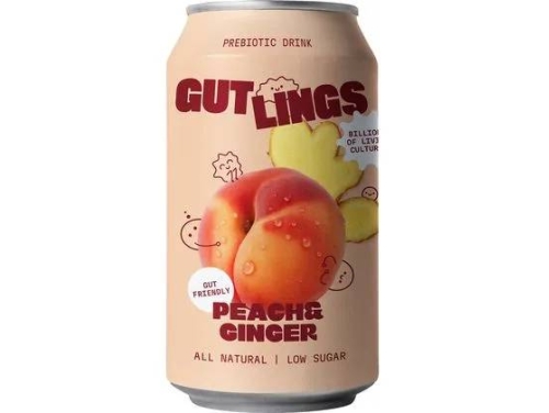GUTLINGS PEACH & GINGER 33CL CAN - 12ST