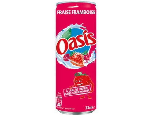 OASIS 33CL AARDBEI/FRAMBOOS CAN - 24ST
