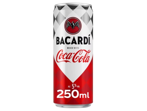 BACARDI COCA COLA 5% 25CL CAN /12