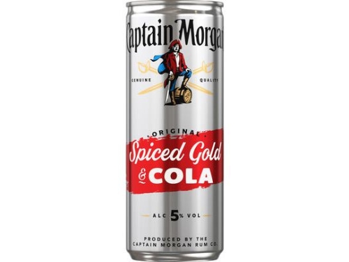 CAPTAIN MORGAN & COLA 25CL CAN /12