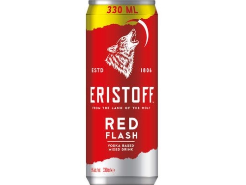 ERISTOFF RED FLASH 5% 33CL CAN /12